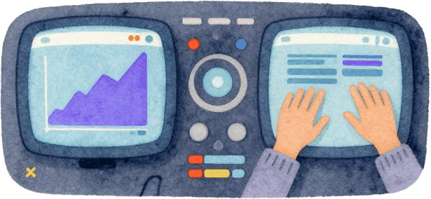 Illustrated analytics console